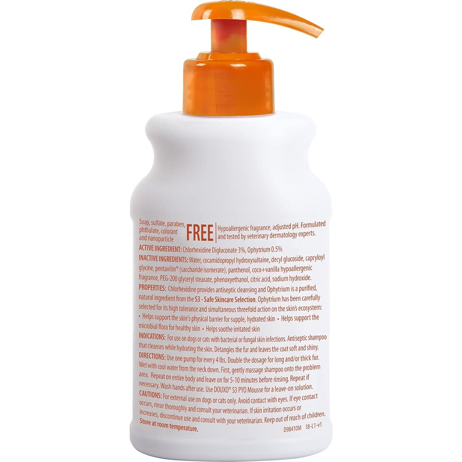 Champú Douxo S3 Pyo 200 mL - Antiséptico para Perros y Gatos