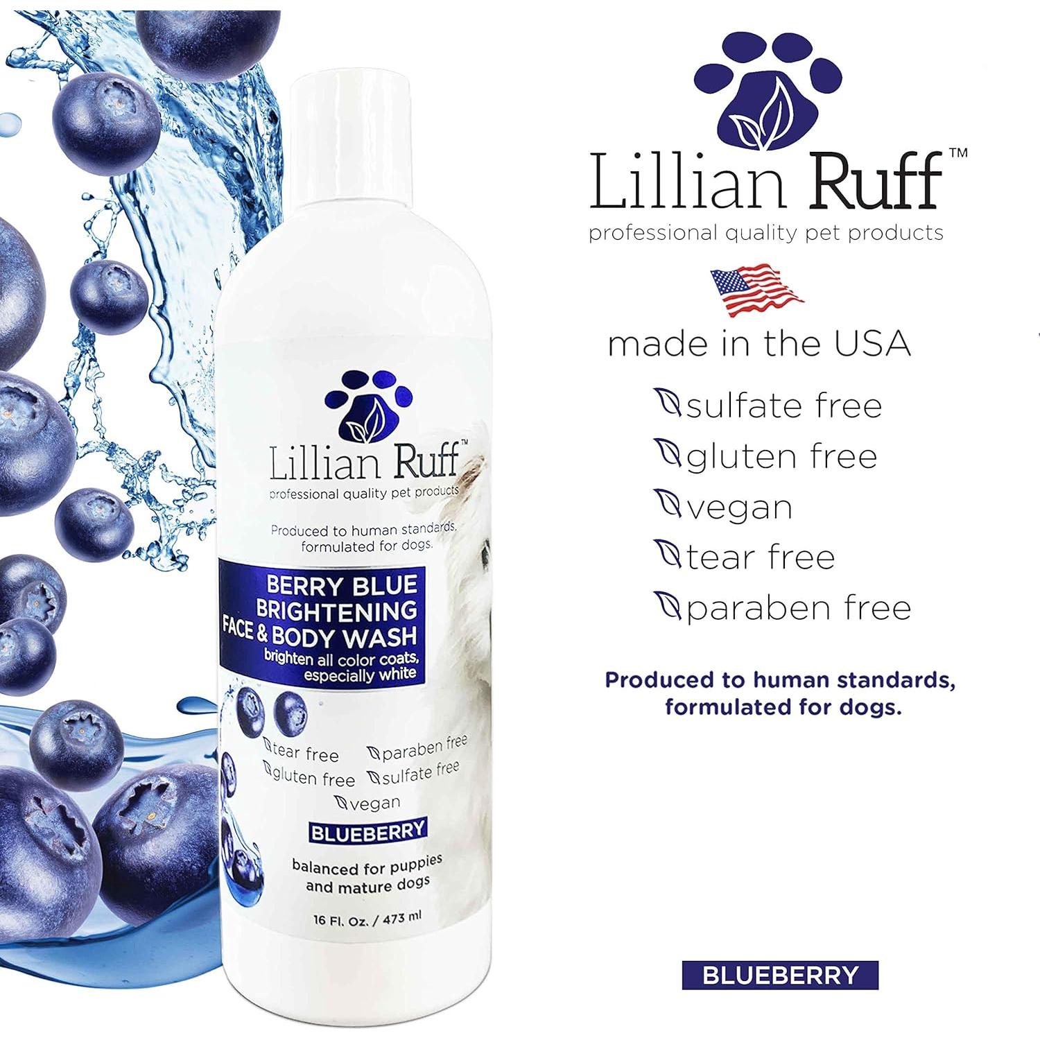 Champú Aclarante Berry Blue Lillian Ruff 473ml para Perros