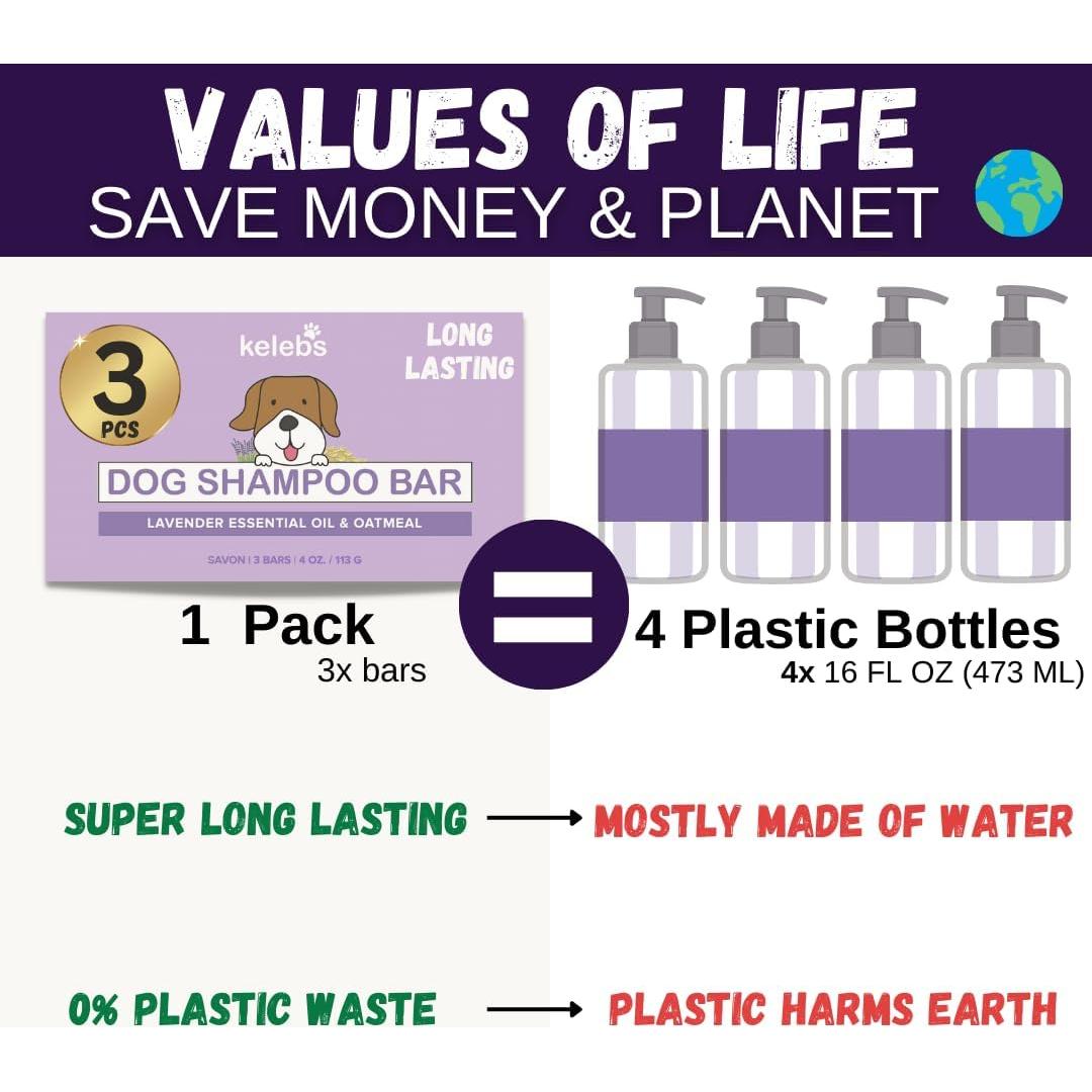 Champú Natural para Perros KELEBS - Piel Sensible 3 Unidades