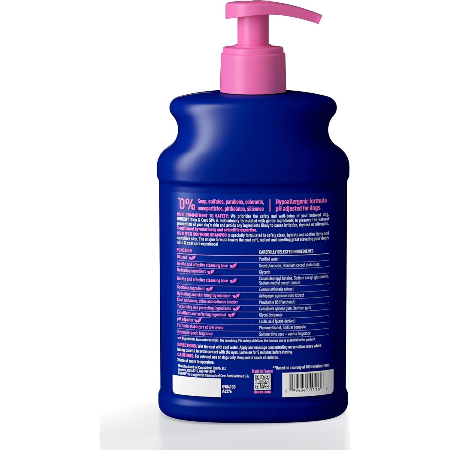 Champú DOUXO Piel y Abrigo SPA 473 ml - Calmante para Perros