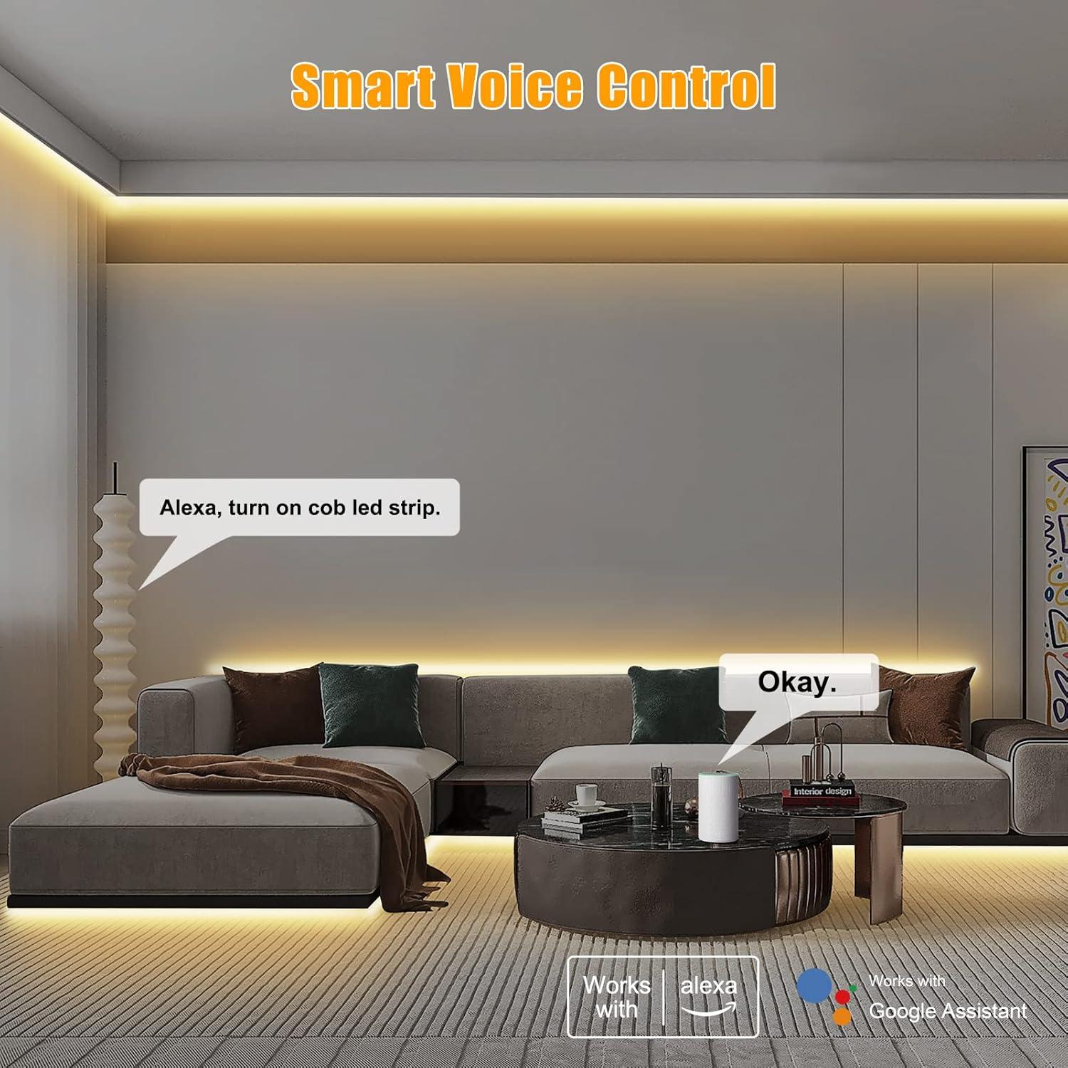 Cinta LED COB Ajustable Tatazone 1.5m 2700K-6500K Control Voz