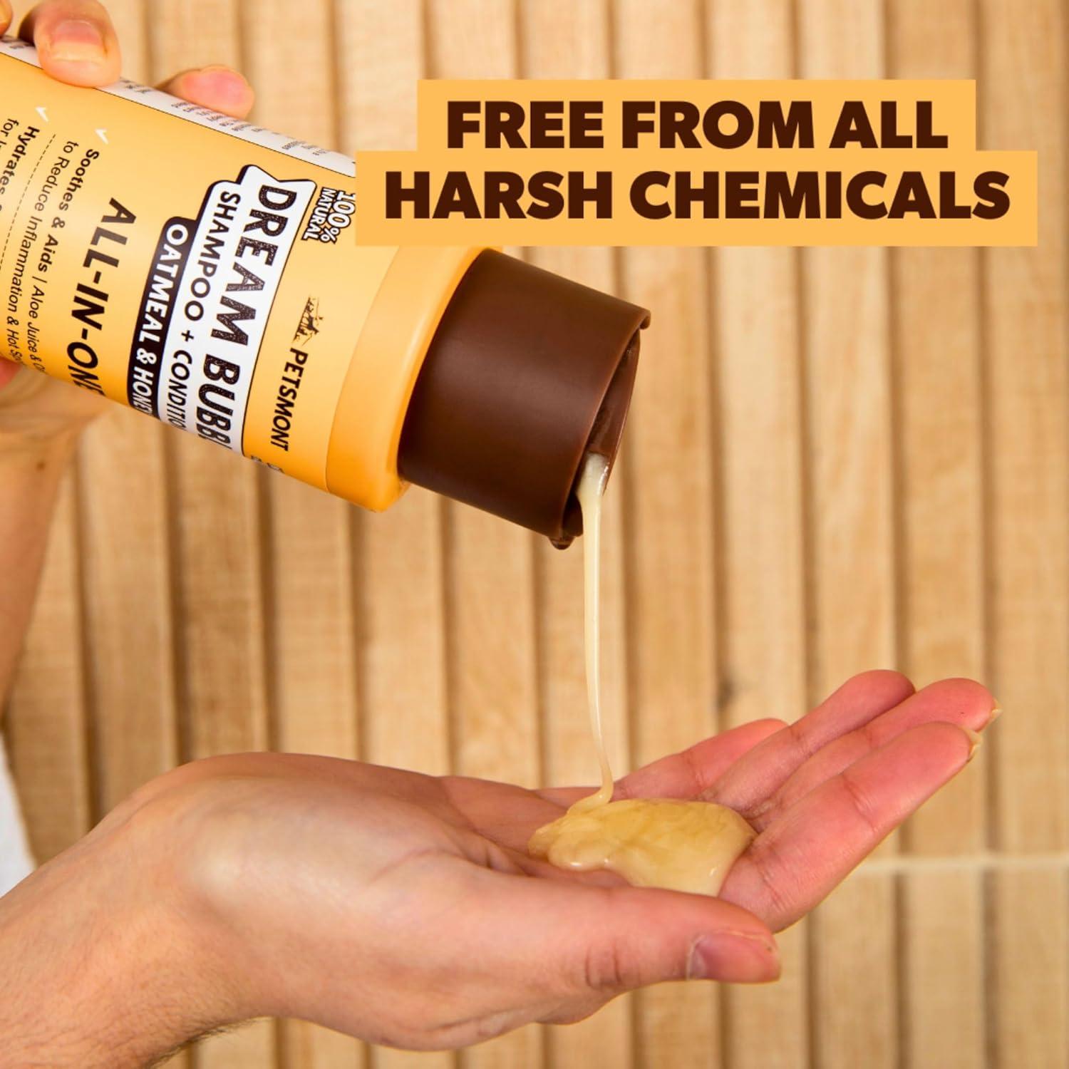 Champú y Acondicionador Orgánico Petsmont 2 en 1 para Perros y Gatos - Alivio Piel Sensible 453.6g