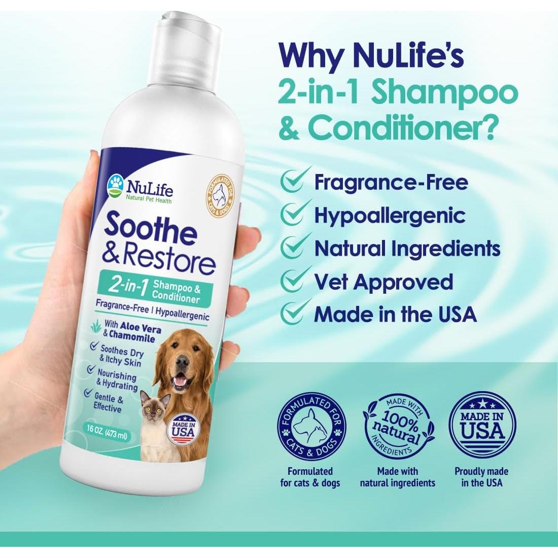 Champú y Acondicionador 2-en-1 NuLife con Aloe Vera 453g