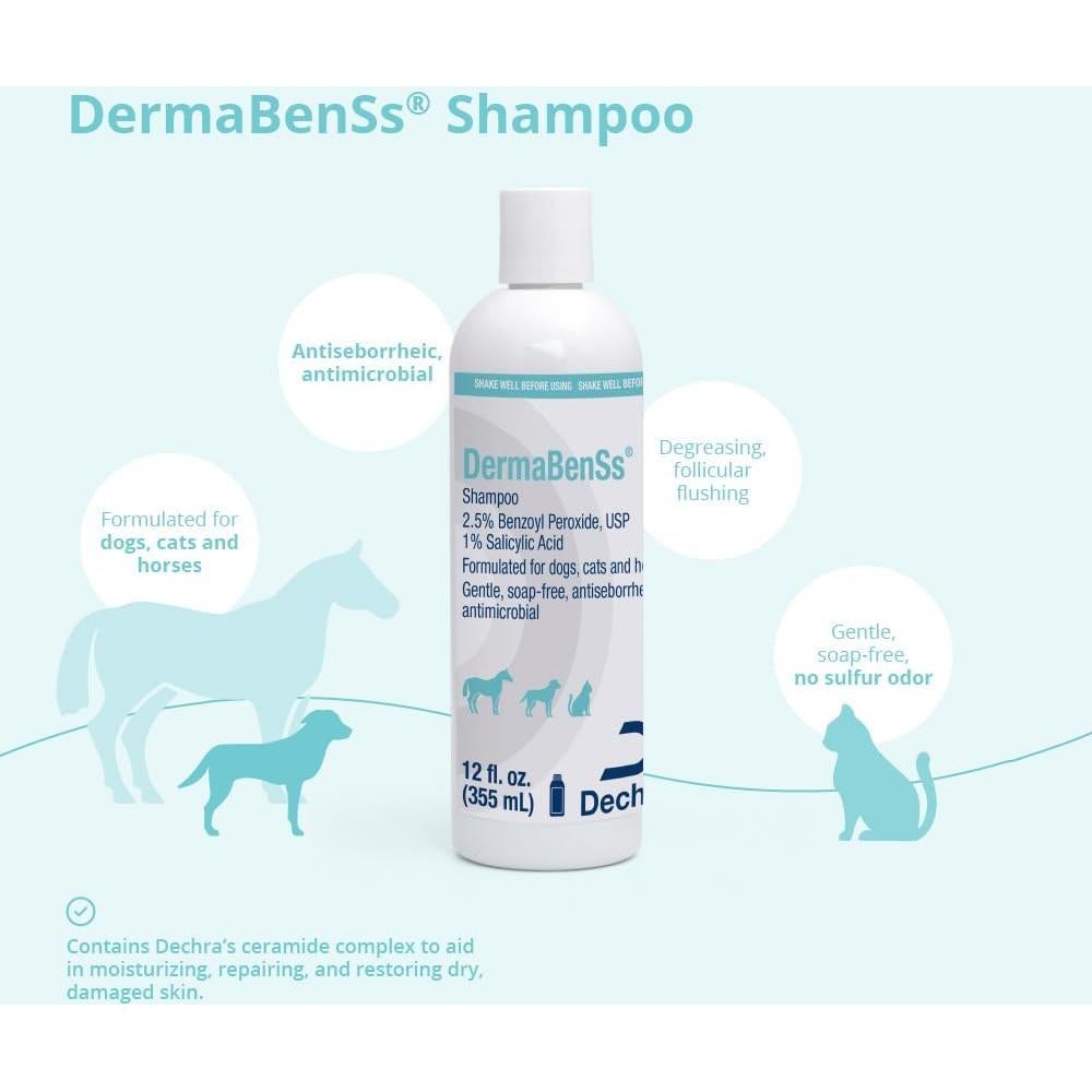 Champú DermaBenS para Perros, Gatos y Caballos 340g