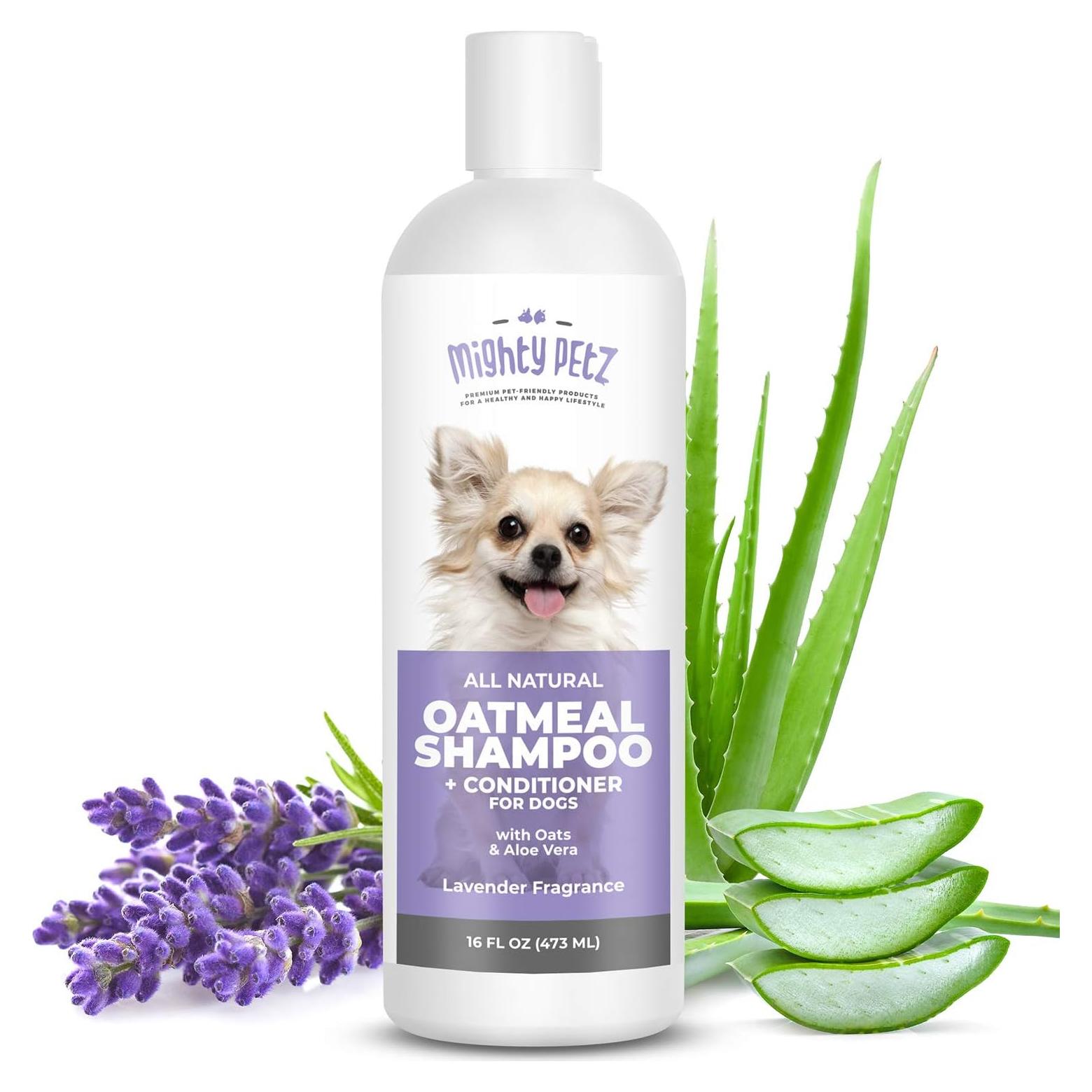 Champú y Acondicionador 2-en-1 Mighty Petz 16 oz Avena Aloe