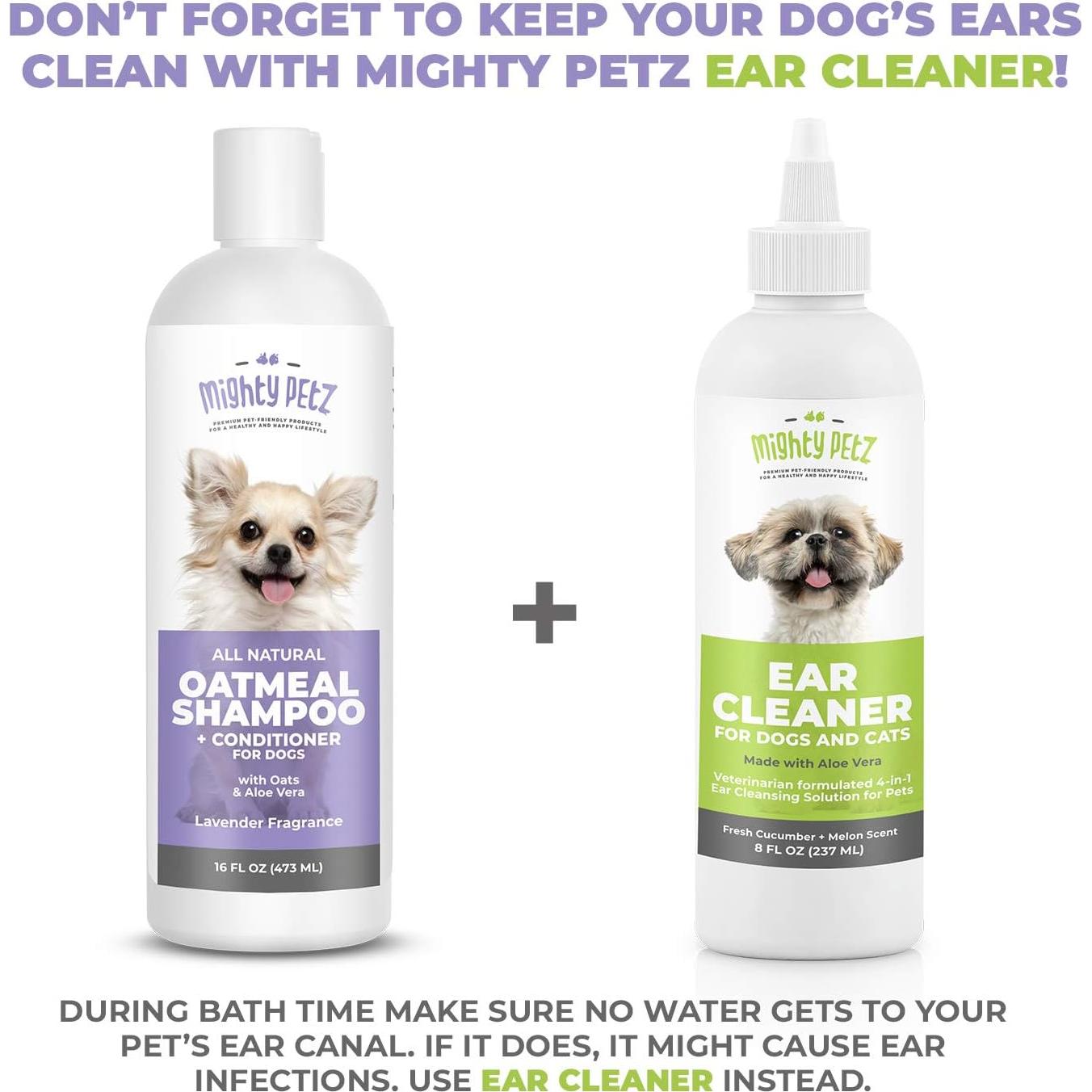 Champú y Acondicionador 2-en-1 Mighty Petz 16 oz Avena Aloe