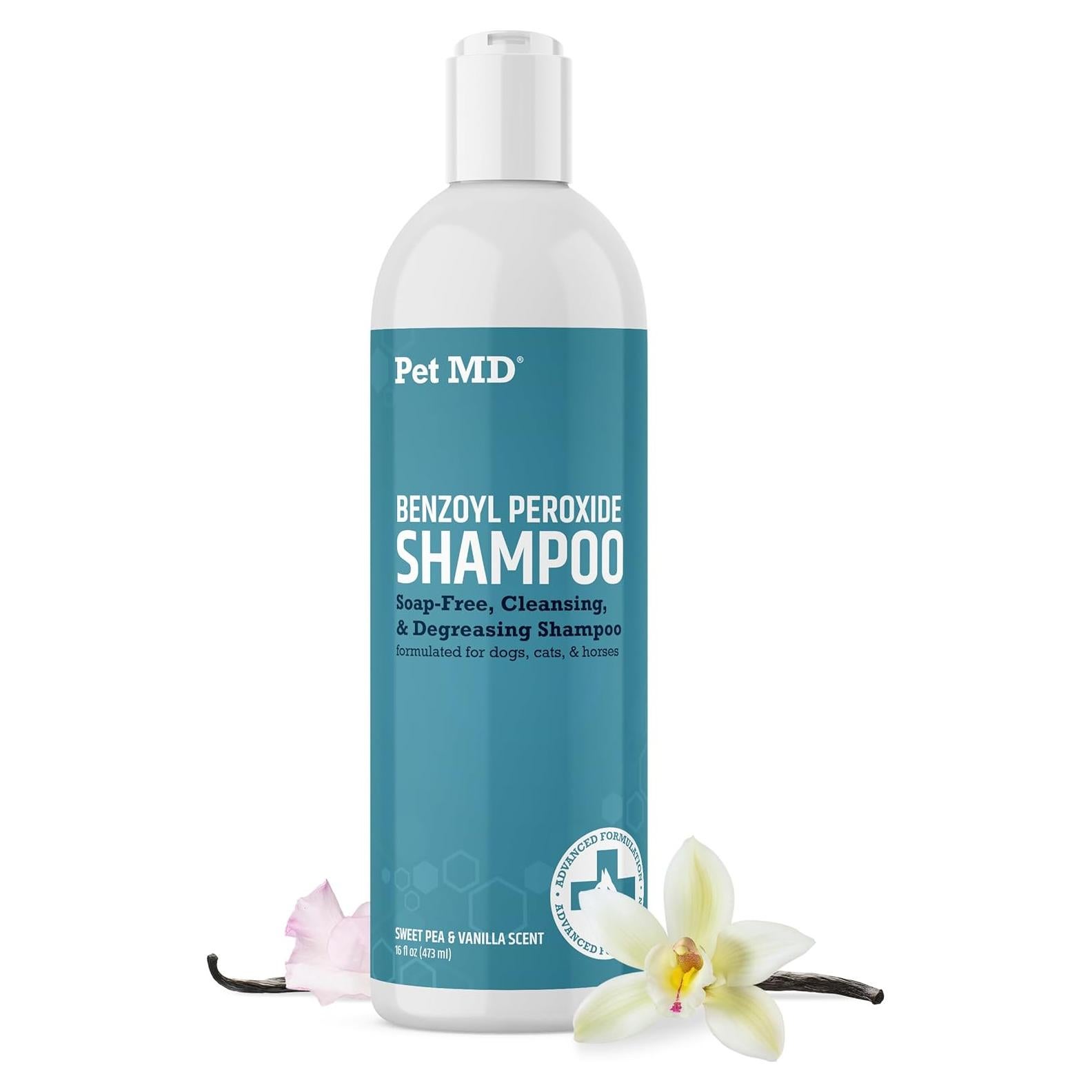 Champú Medicado Pet MD con Peróxido de Benzoilo 340 g - Alivio Picazón