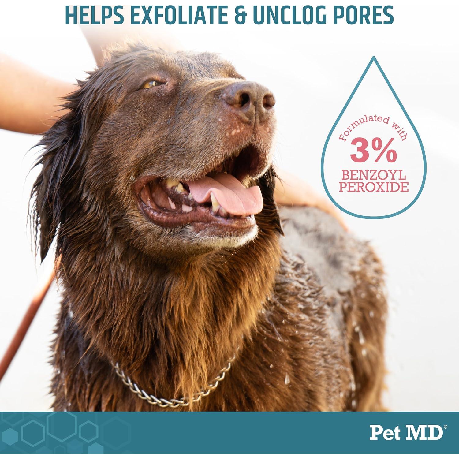 Champú Medicado Pet MD con Peróxido de Benzoilo 340 g - Alivio Picazón