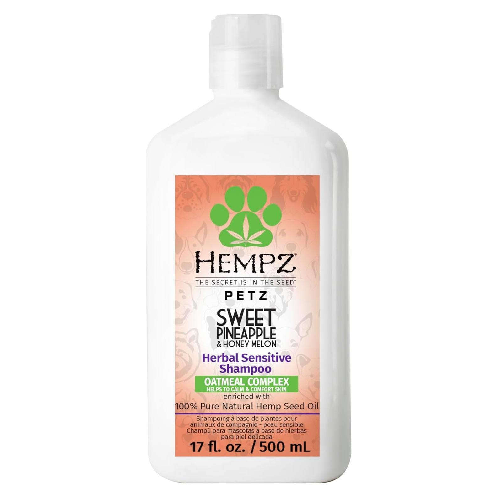 Champú Herbal para Perros Hempz Petz 482 g Piña Dulce Melón