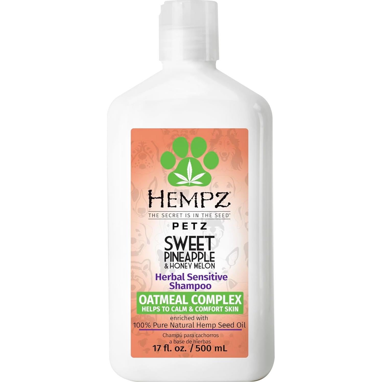 Champú Herbal para Perros Hempz Petz 482 g Piña Dulce Melón
