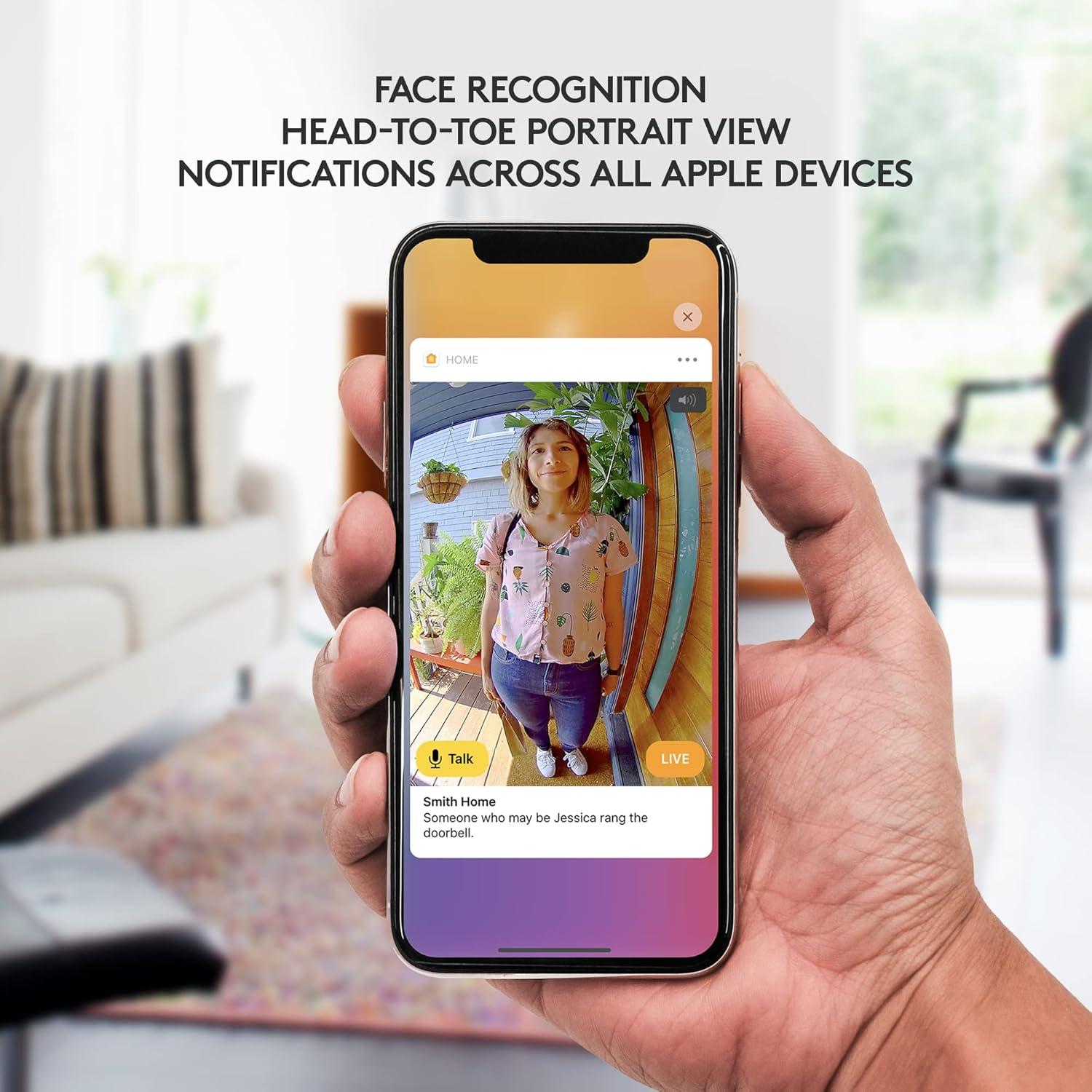 Timbre Logitech Circle View HD con reconocimiento facial - Negro