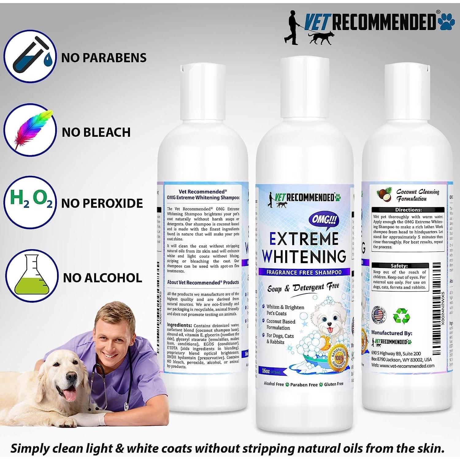 Champú Blanqueador Extremo OMG para Perros 473ml - Sin Jabones