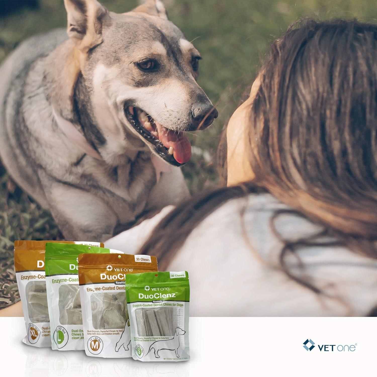 Masticables Dentales VetOne DuoClenz para Perros Grandes - 30 Unidades