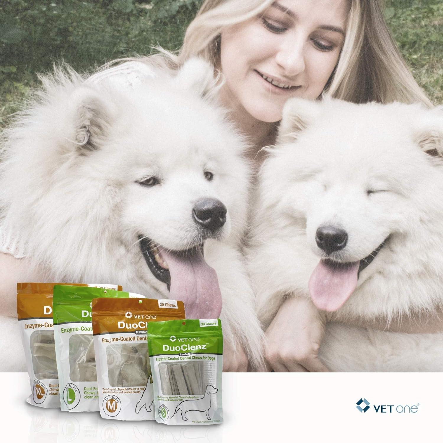 Masticables Dentales VetOne DuoClenz para Perros Grandes - 30 Unidades