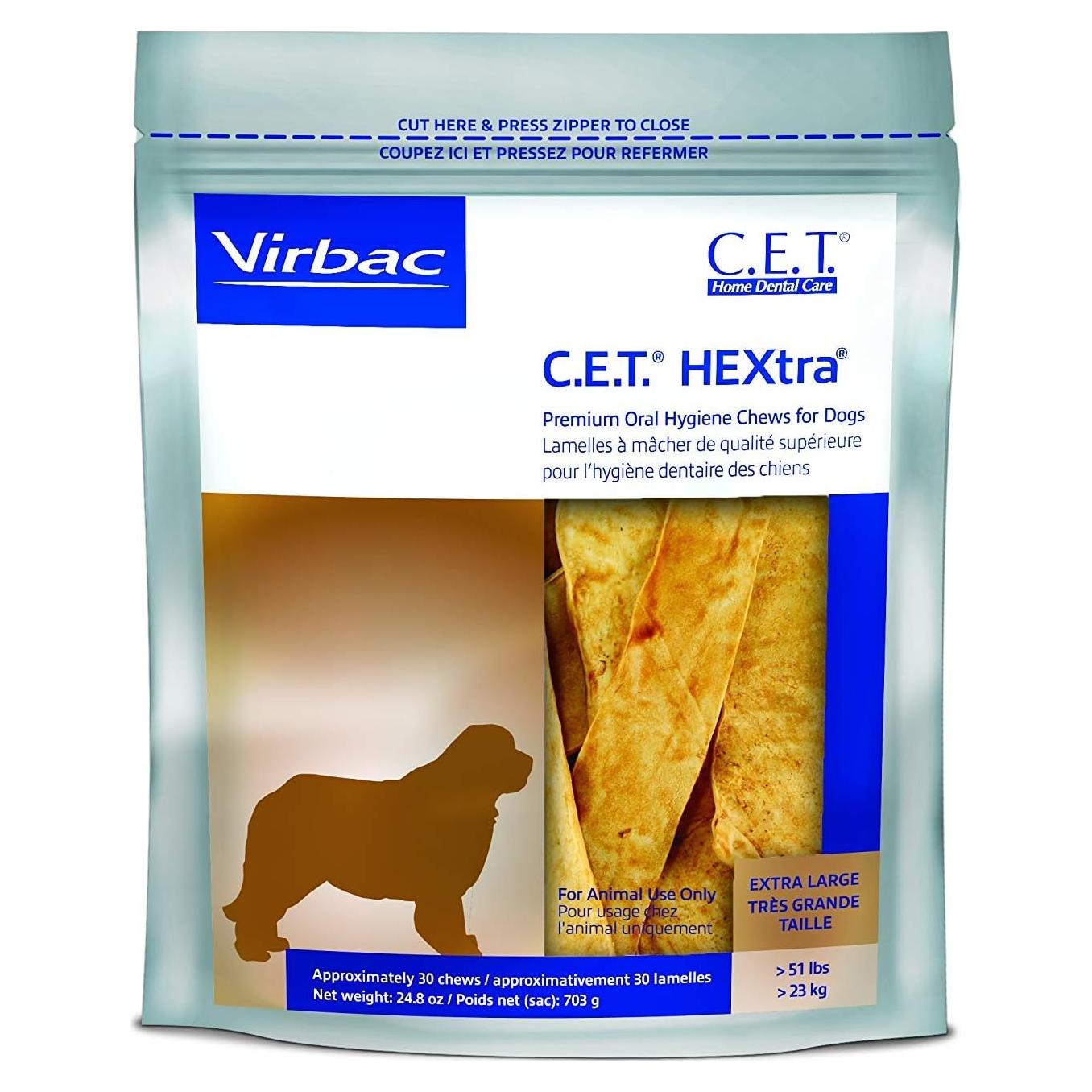 Golosinas Dentales Virbac C.E.T. HEXtra para Perros +22.68kg
