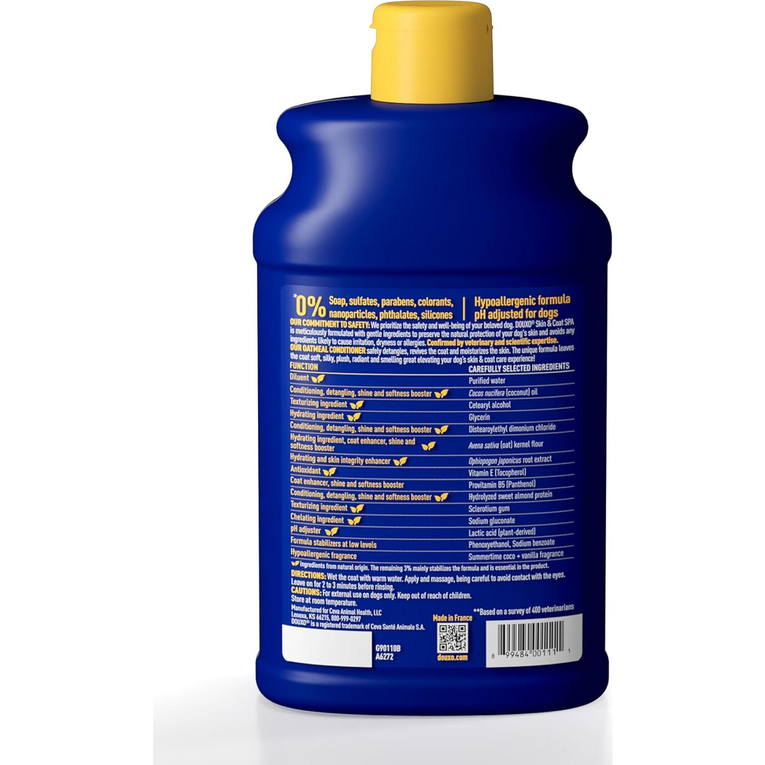 Acondicionador DOUXO Skin & Coat SPA 473 ml - Avena Ultra-Seguro para Perros