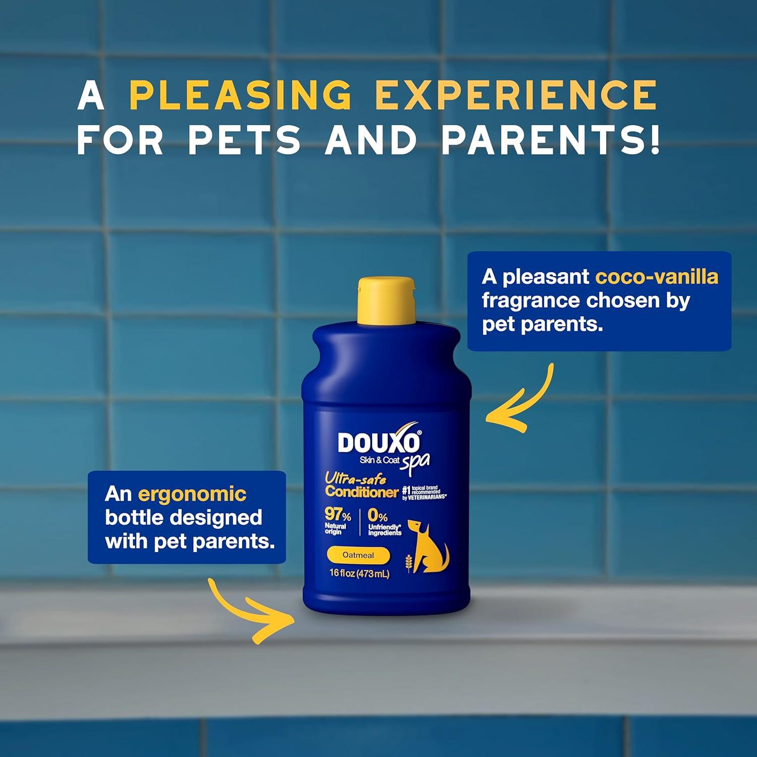 Acondicionador DOUXO Skin & Coat SPA 473 ml - Avena Ultra-Seguro para Perros