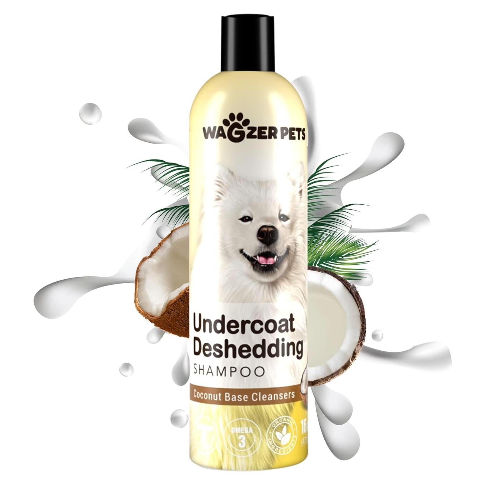 Champú Deshedding para Perros Wagzer Pets 473 ml - Aceite de Coco