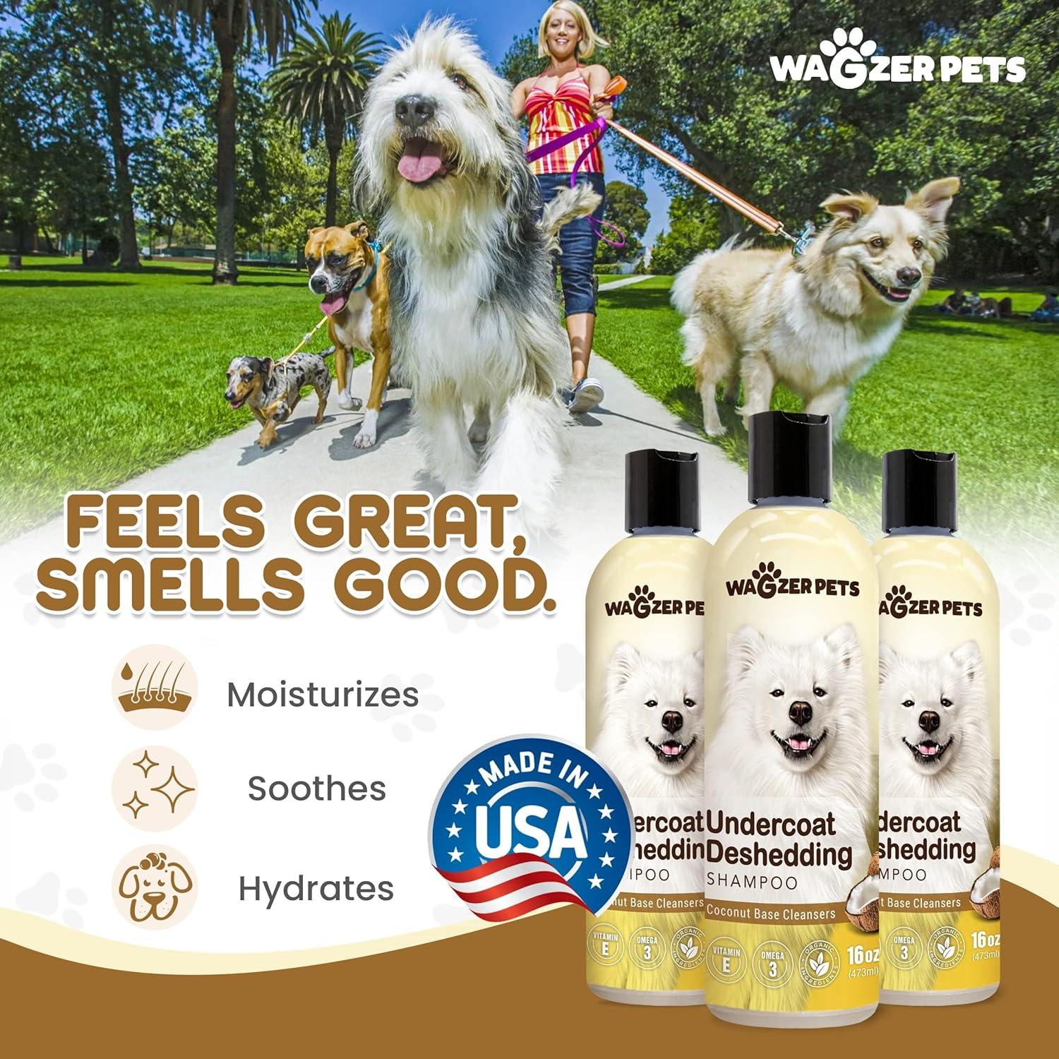 Champú Deshedding para Perros Wagzer Pets 473 ml - Aceite de Coco