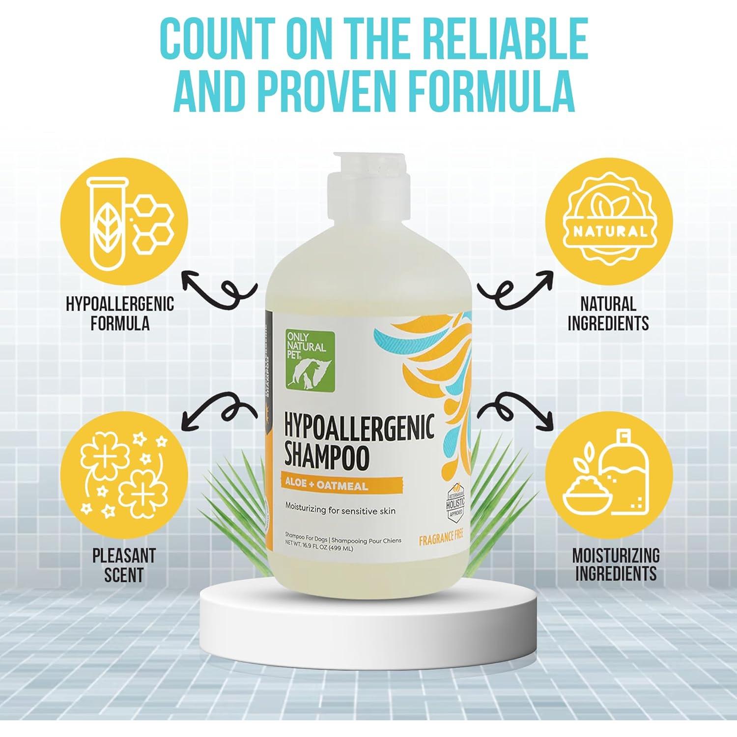 Champú Hipoalergénico Only Natural Pet con Aloe y Avena 478 ml