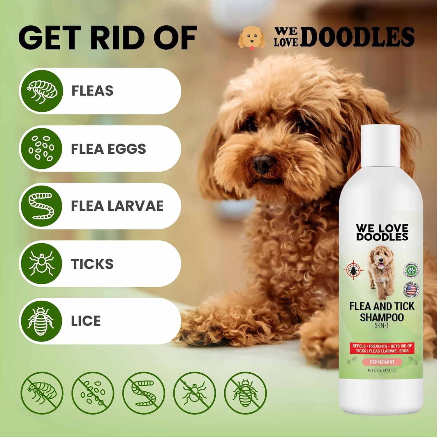 Shampoo para Pulgas We Love Doodles 473 ml - Natural y Suave