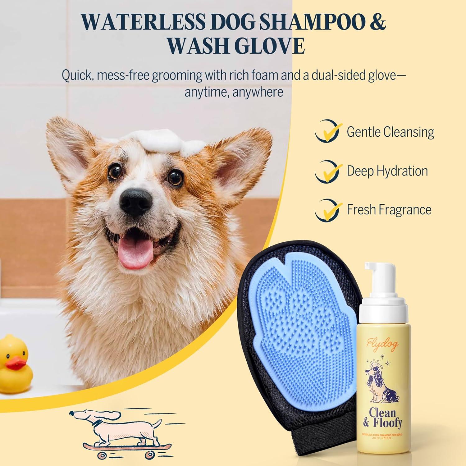 Champú Seco para Perros FlyDog 200ml - Sin Enjuague, Antipicazón