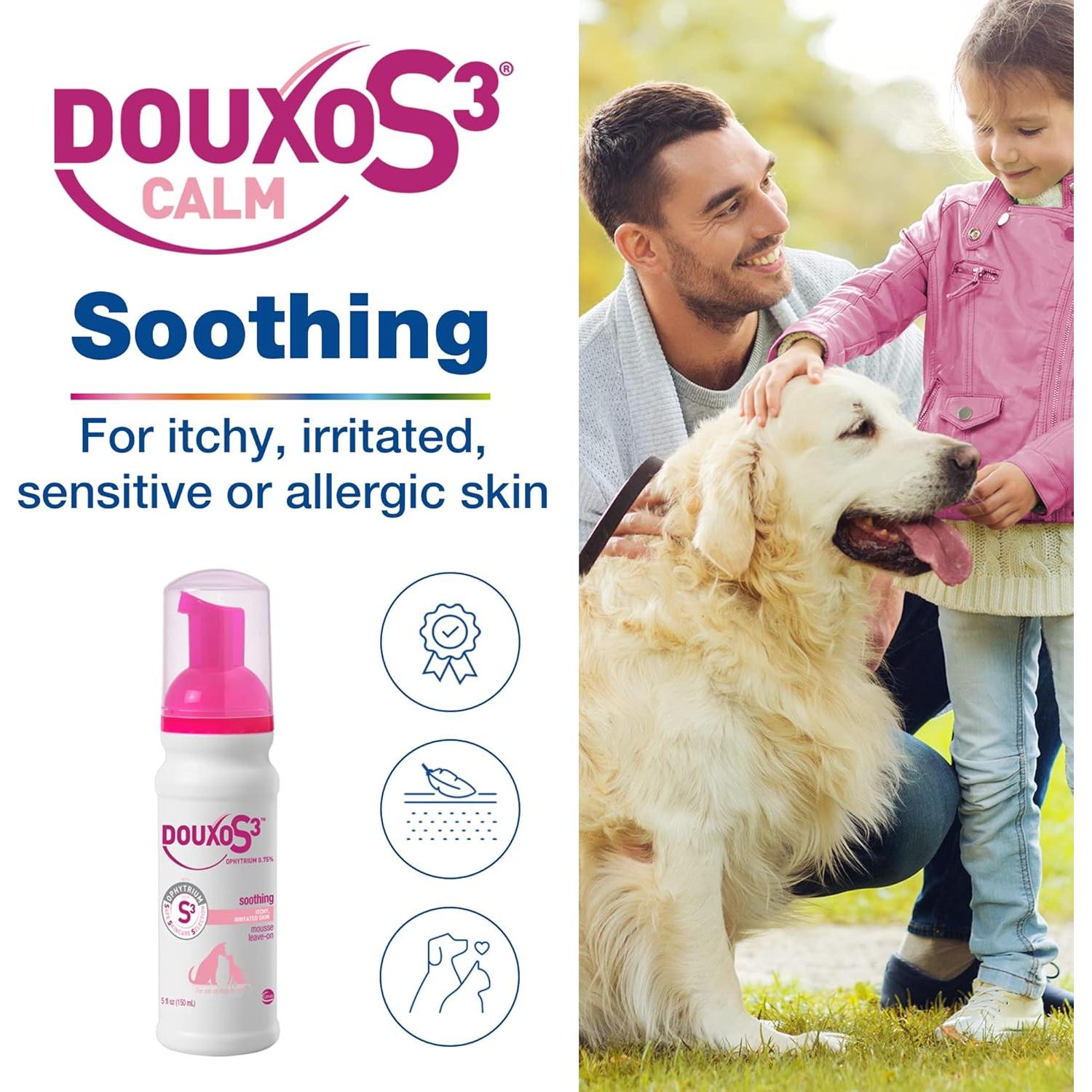 Douxo S3 Calm Mousse 150ml - Calmante para Piel Irritada Perros y Gatos