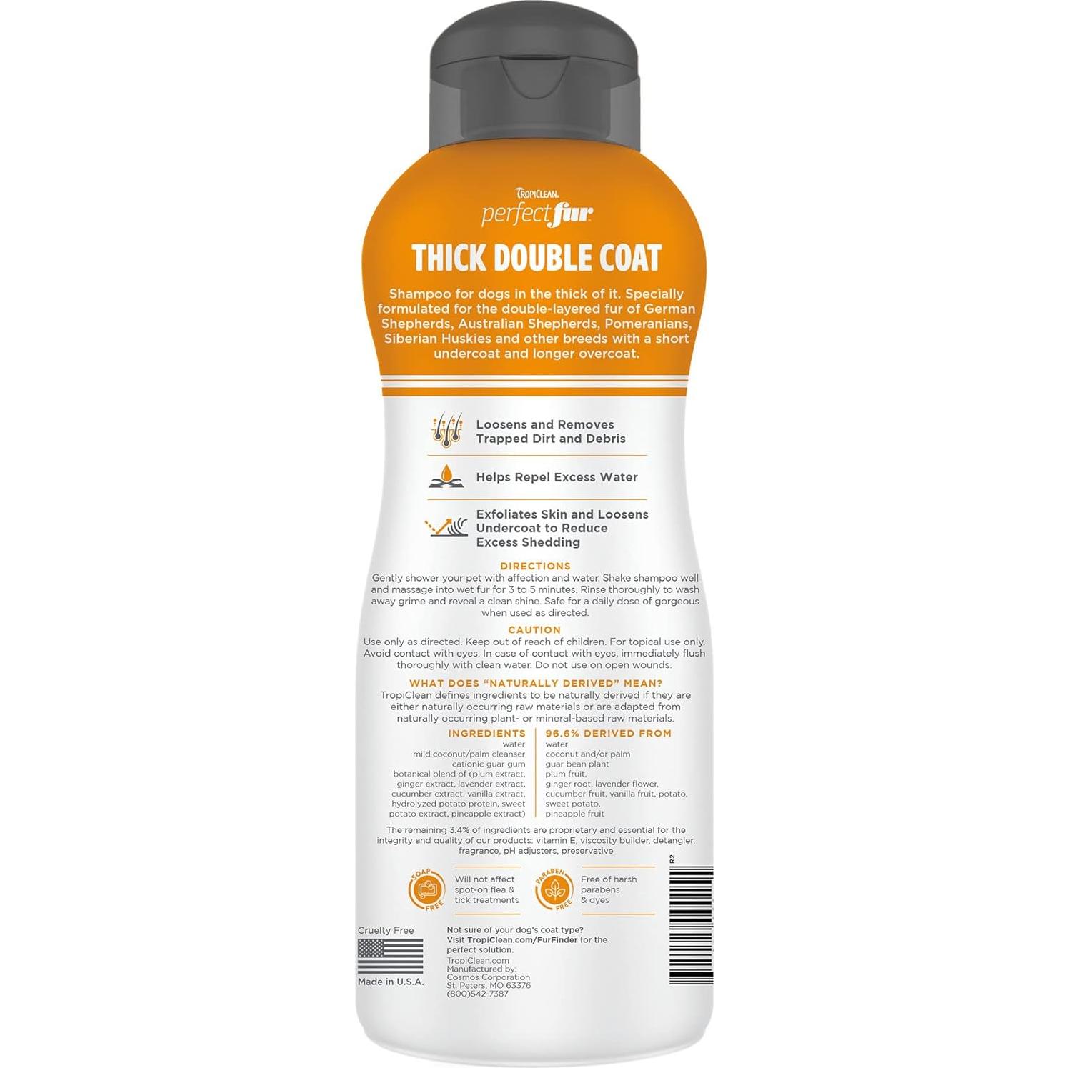 Champú Desenredante TropiClean Perfect Fur 16oz para Perros