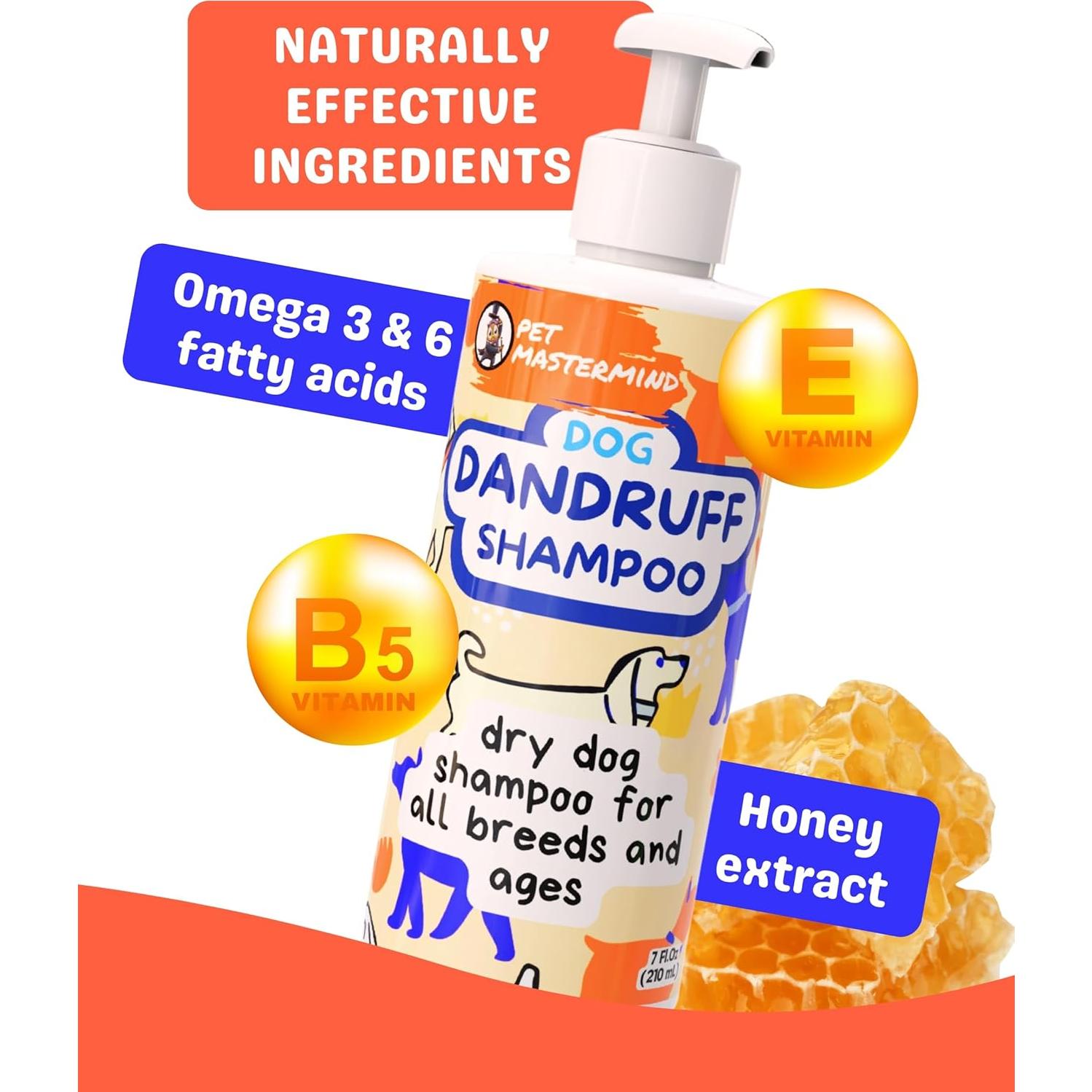 Champú Seco para Perros Pet MasterMind - Sin Agua, Sin Fragancia, Hidratante