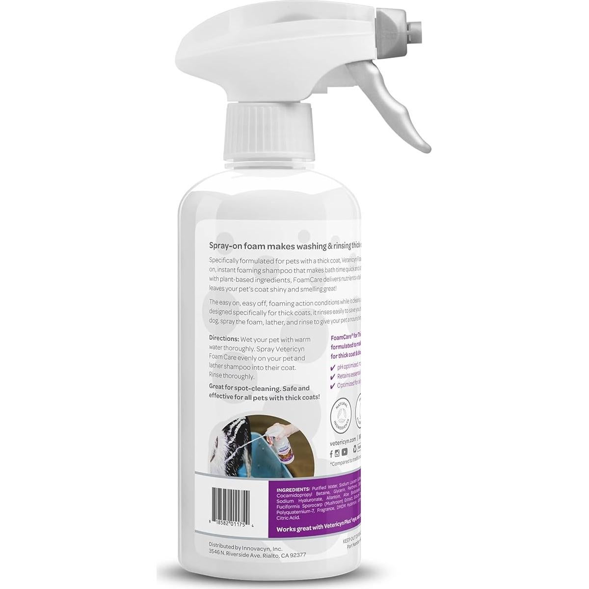 Champú y Acondicionador Vetericyn FoamCare para Pelajes Gruesos 453g