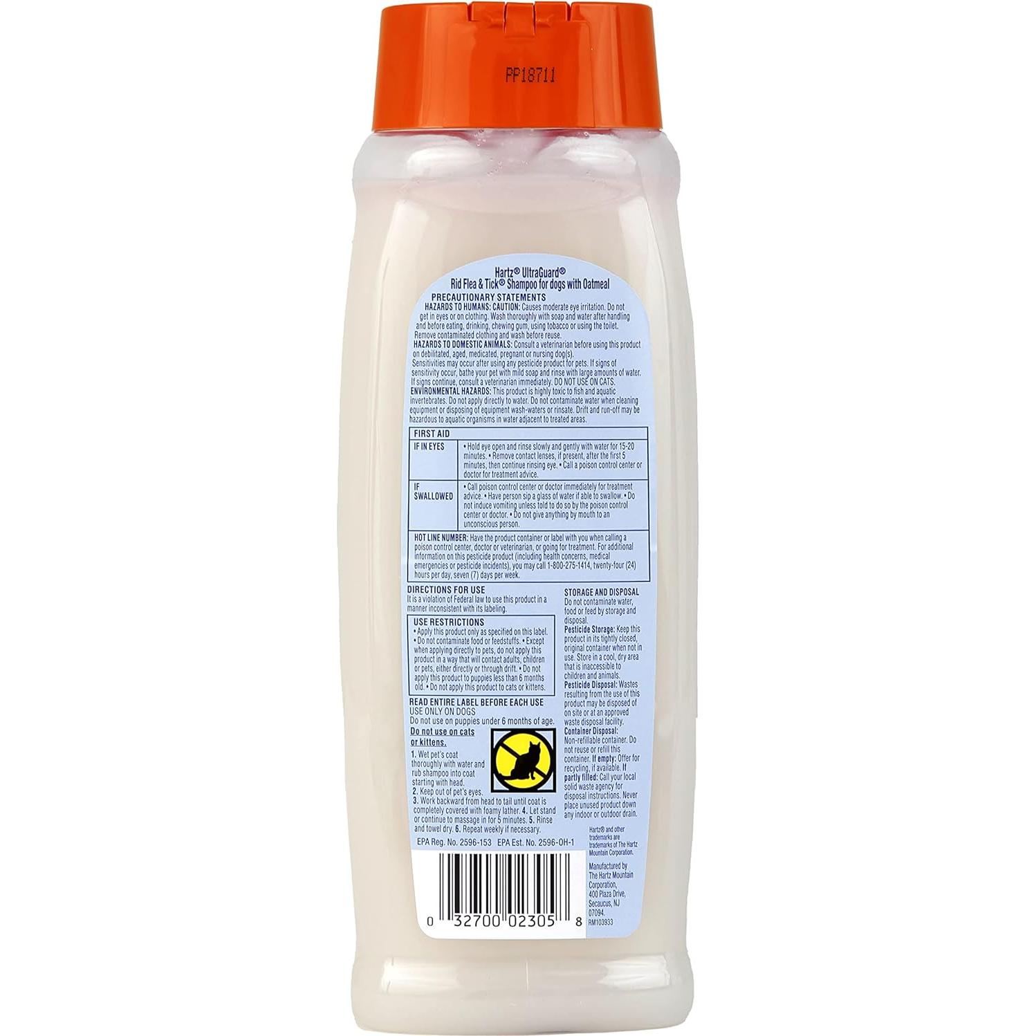 Champú para perros Hartz UltraGuard Rid 532 ml contra pulgas