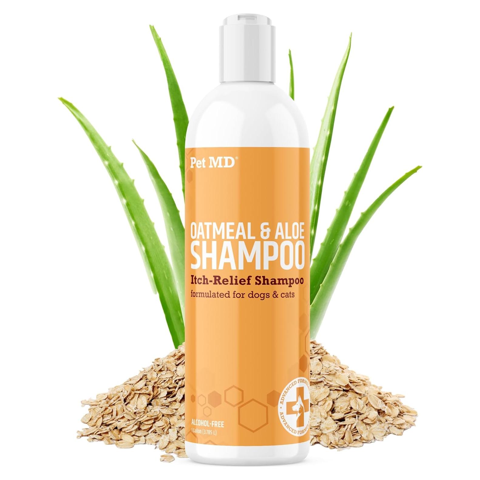 Champú de Avena Pet MD para Perros y Gatos 453 g - Alivio Picazón