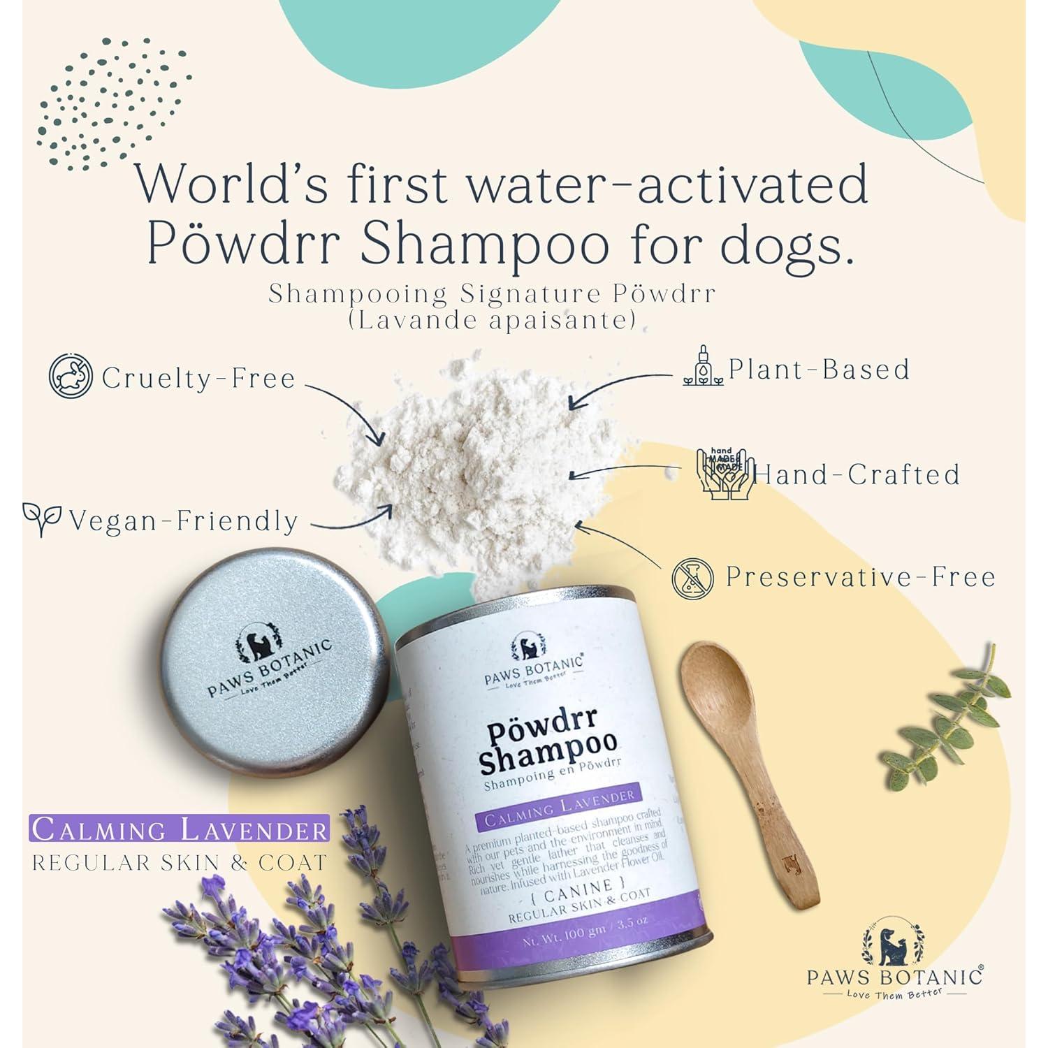 Champú Seco para Perros Paws Botanic 99.22 g Sin Fragancia