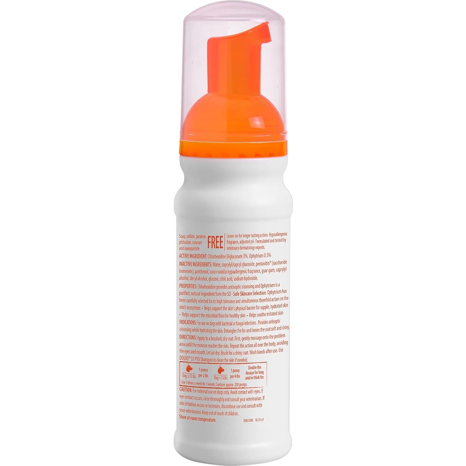 Douxo S3 Pyo Mousse 150ml - Antiséptico e Hidratante para Perros