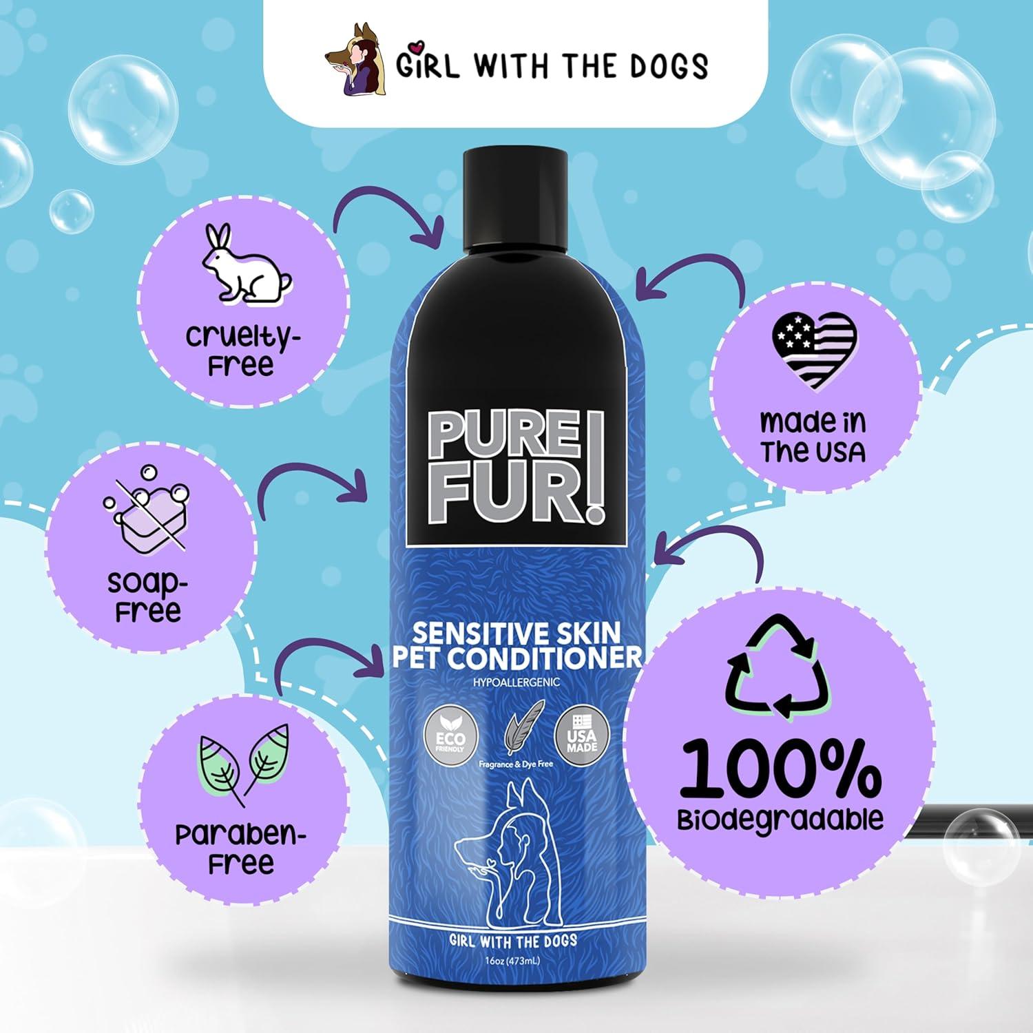 Acondicionador para perros Girl With The Dogs Pure Fur 473 ml
