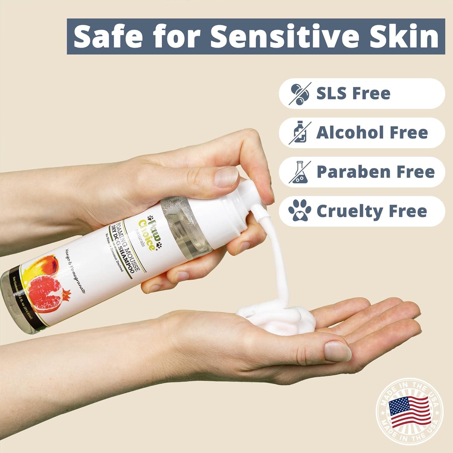 Champú Seco para Perros Paw Choice - Hipoalergénico Mango Granada