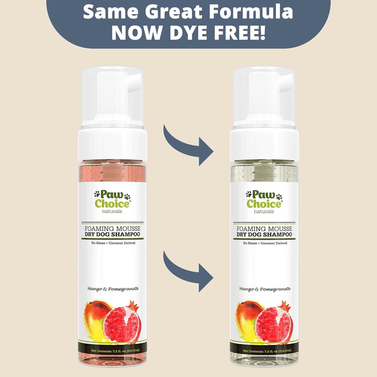 Champú Seco para Perros Paw Choice - Hipoalergénico Mango Granada