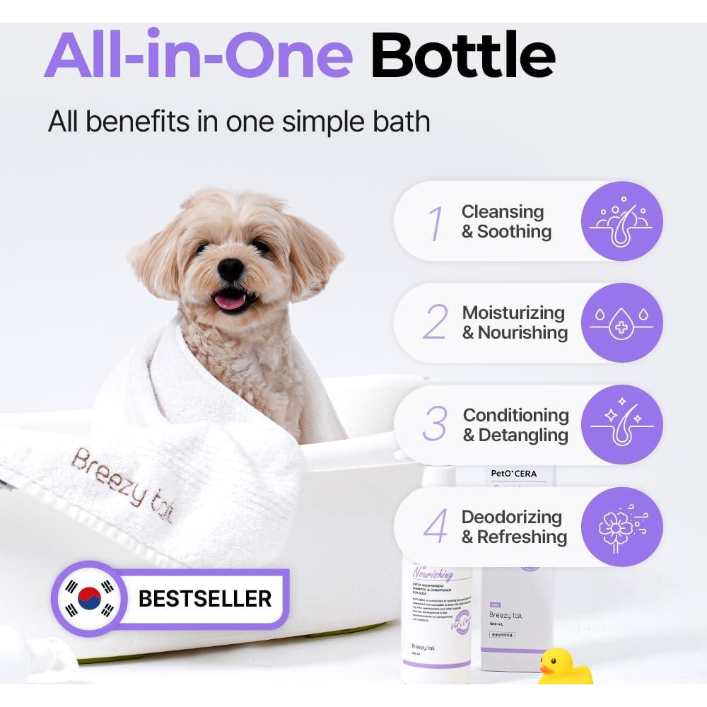 Champú y Acondicionador 2-en-1 PetO'CERA 500ml para Perros