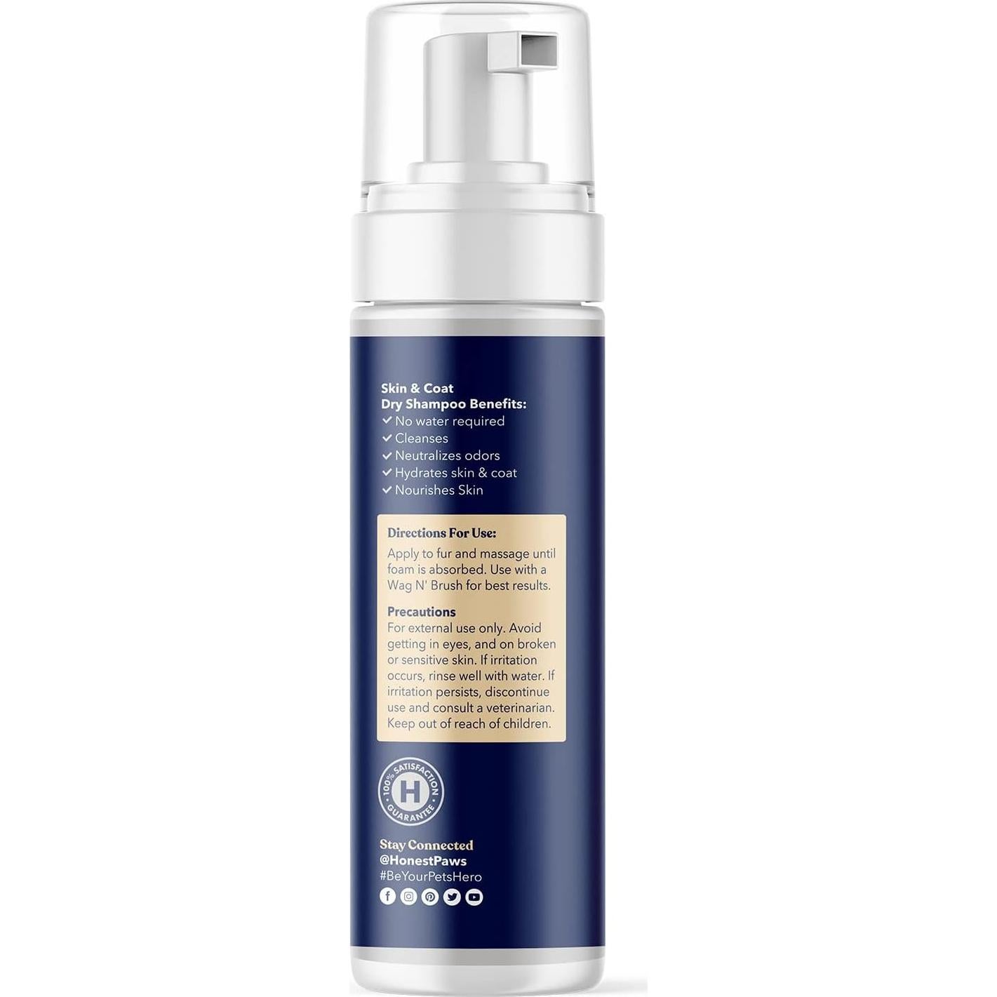 Champú Seco para Perros Honest Paws - Avena y Lavanda 178 g