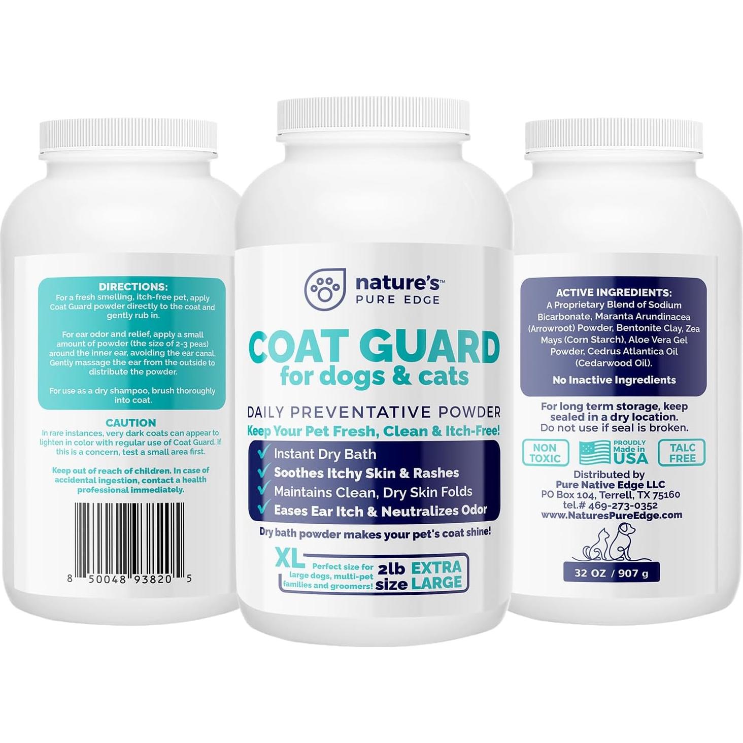 Champú Seco para Perros Pure Native Edge 0.91 kg Anticaspa