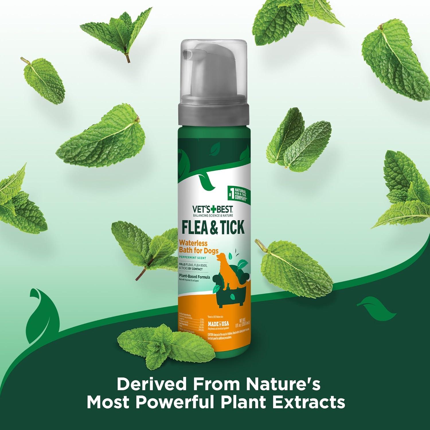 Champú Seco Natural Vet's Best para Perros 226.8 g - Sin Enjuague