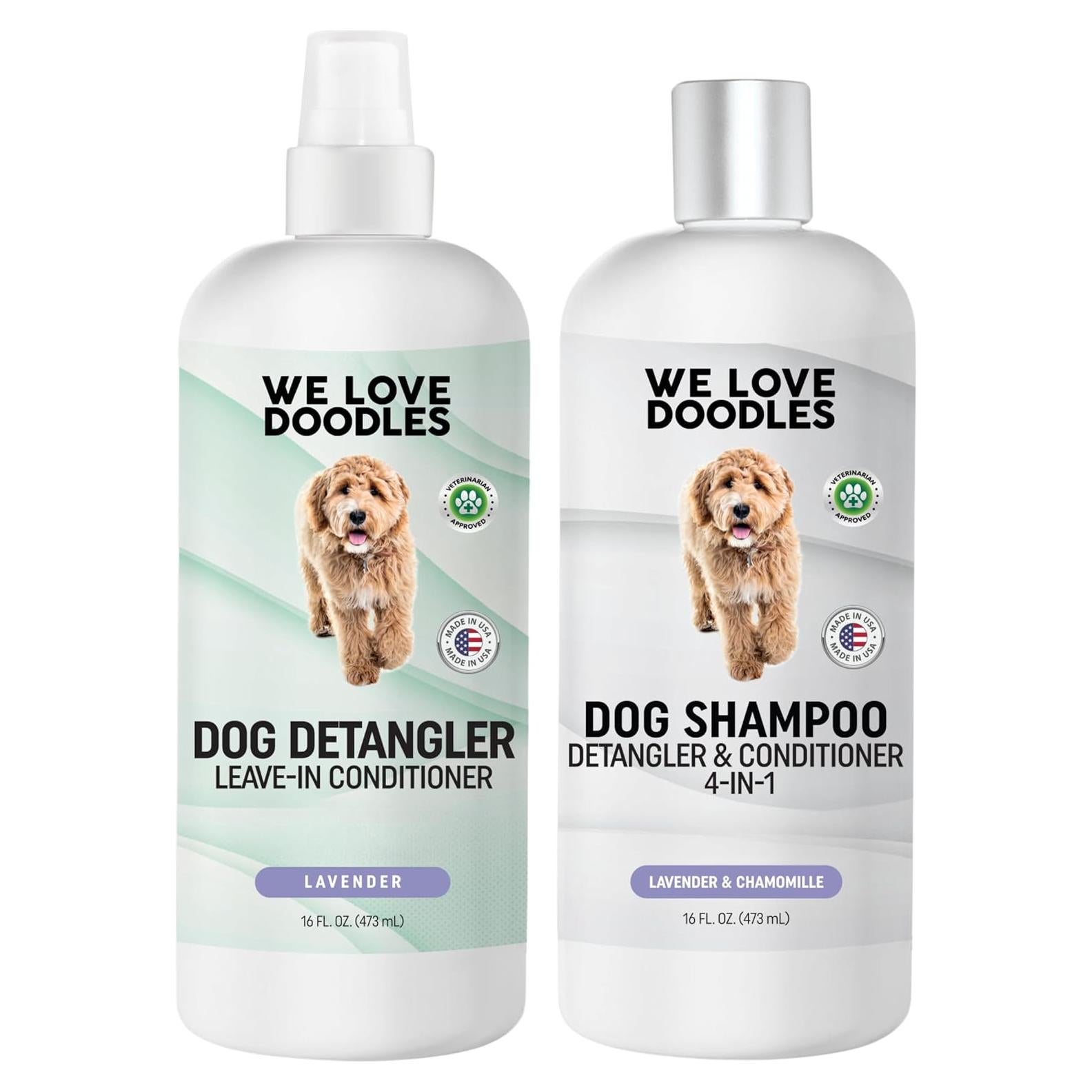 Champú y Spray Desenredante para Perros Amamos a los Doodles 32oz