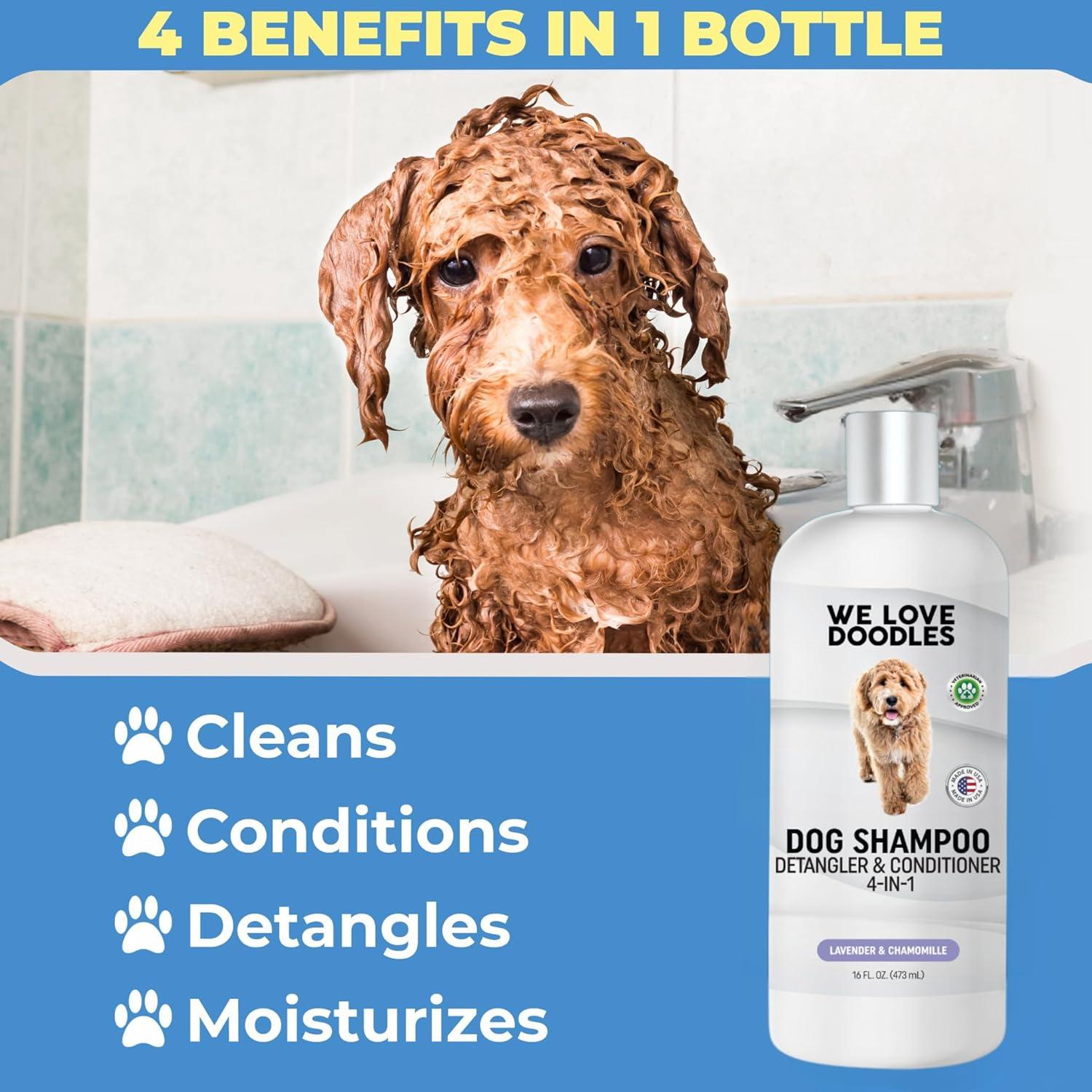 Champú y Spray Desenredante para Perros Amamos a los Doodles 32oz