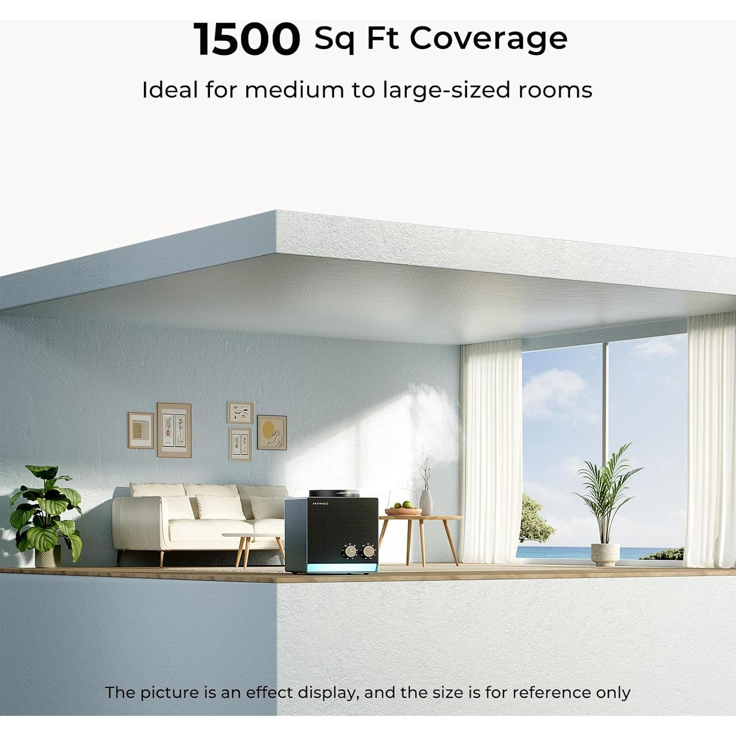 Difusor de Aceite Esencial Aromadd D-Air 400ml Titanio Negro