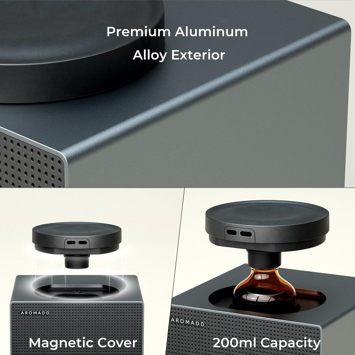 Difusor de Aceite Esencial Aromadd D-Air 400ml Titanio Negro