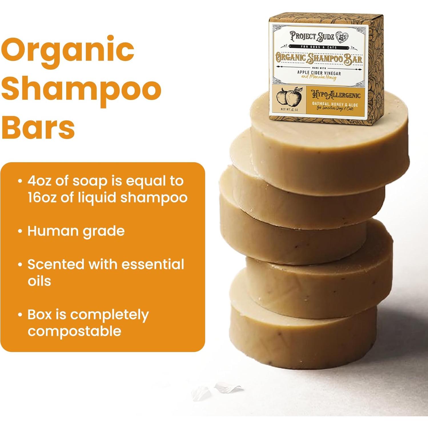 Champú Sólido Hipoalergénico Project Sudz 140g Avena y Miel