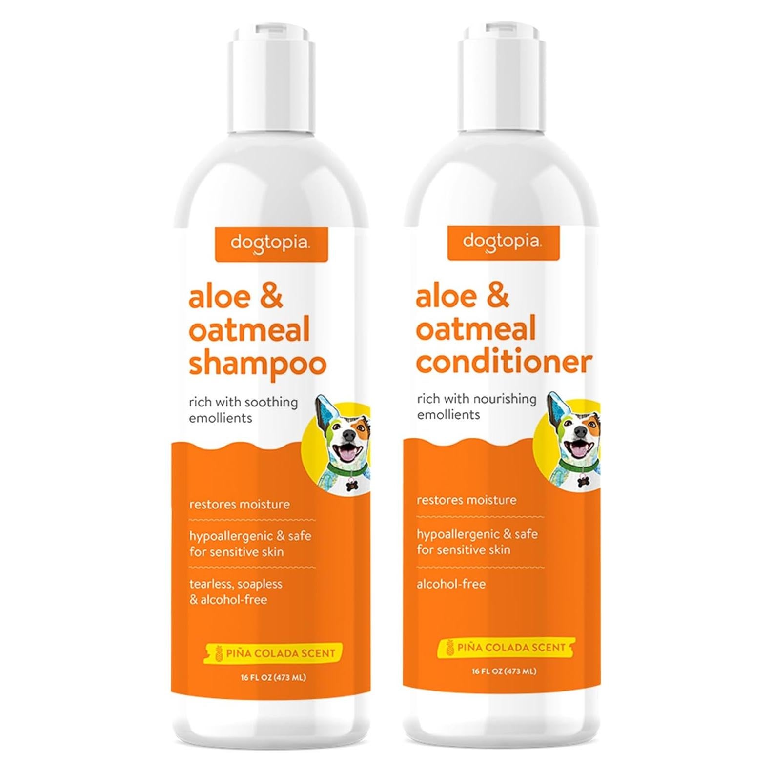 Champú y Acondicionador para Perros Dogtopia 473ml - Aloe y Avena