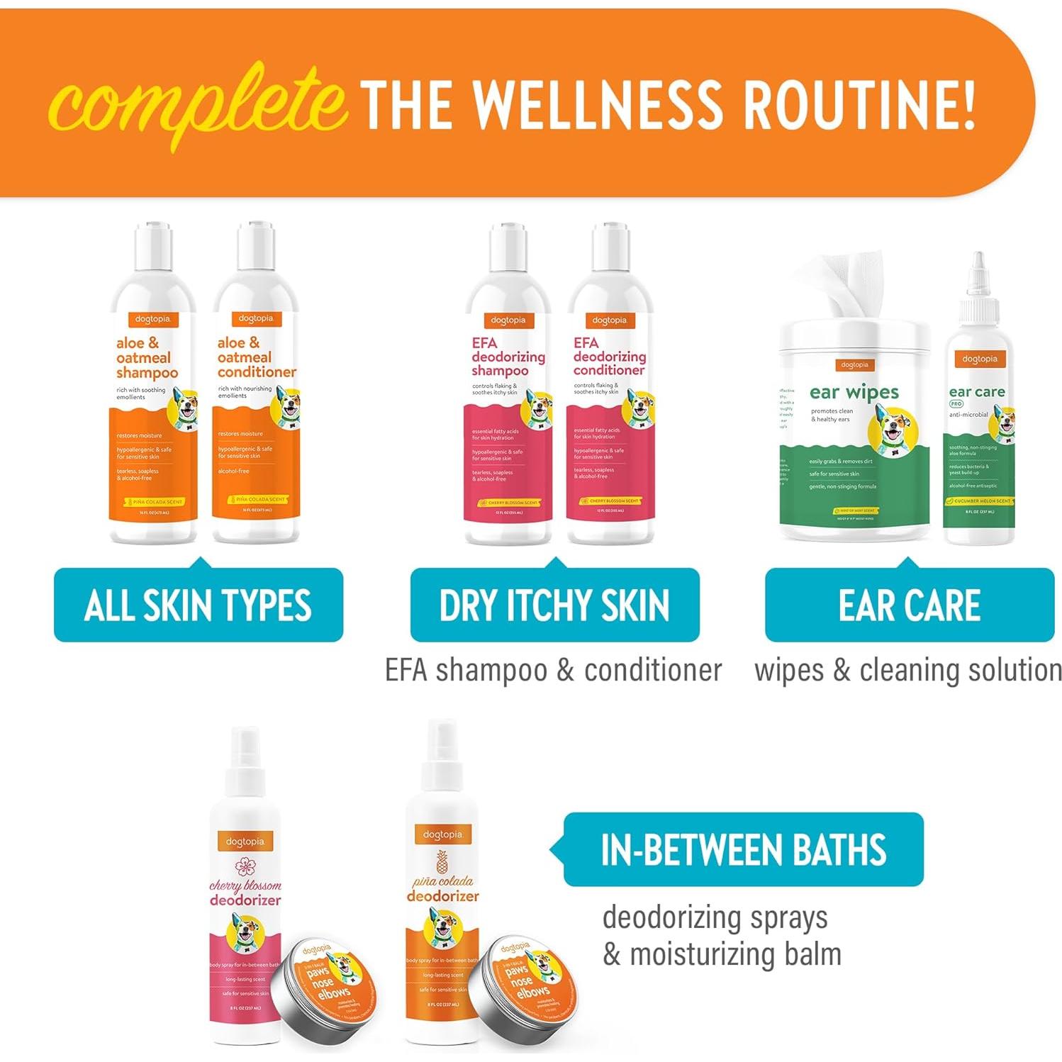 Champú y Acondicionador para Perros Dogtopia 473ml - Aloe y Avena