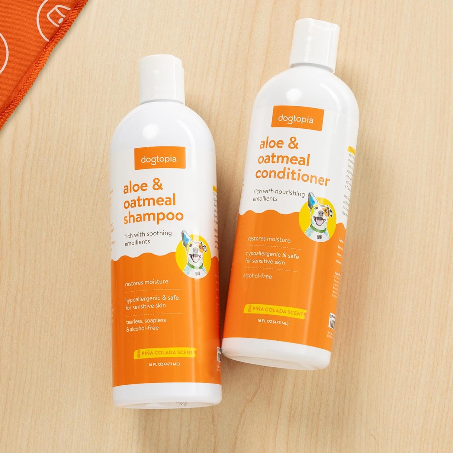 Champú y Acondicionador para Perros Dogtopia 473ml - Aloe y Avena