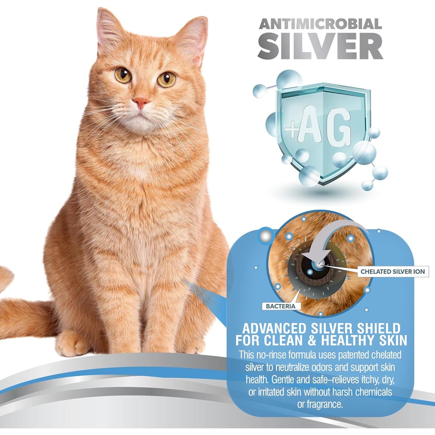 Champú Seco para Gatos PetSilver - Sin Enjuague 148 ml